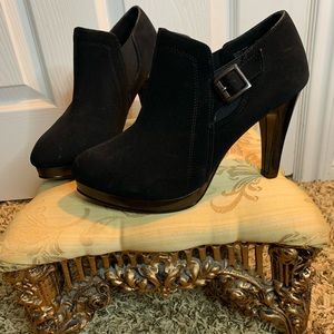 Black booties worn 1x